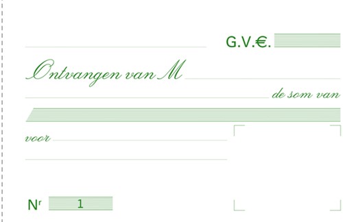 Kasboek Exacompta Manifold ontvangstbewijs dupli 50vel NL-3