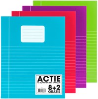 Schrift SOHO Trend A5 lijn 80 pagina's 70gr assorti 8+2 gratis