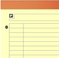 Cursusblok Oxford Orange Notepad A4+ lijn 4-gaats 160 pagina's 80gr oranje-1