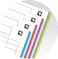 Collegeblok Oxford Office Essentials Europeanbook A4+ 4-gaats 120 vel assorti-8