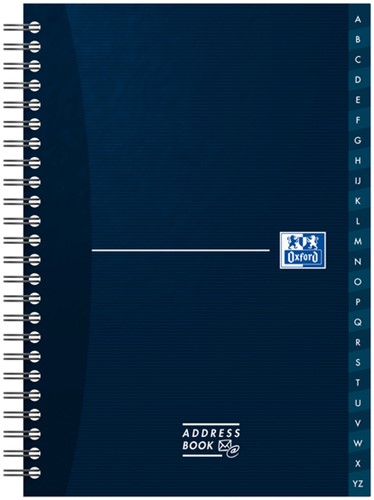 Adresboek Oxford Office Essentials A5 72vel dubbelspiraal assorti-3