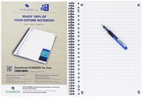 Collegeblok Oxford School A4 ruit 10x10mm 23-gaats 160 pagina's 80gr assorti-6