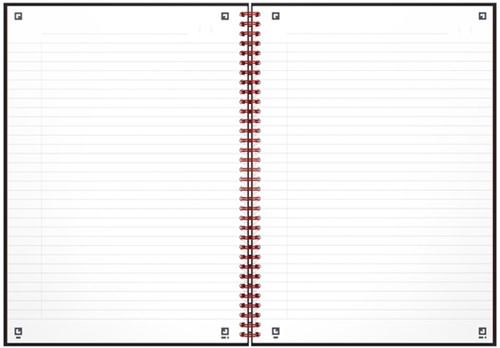 Spiraalblok Oxford Black n' Red A4 lijn 140 pagina's 80gr-2