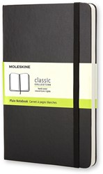 Notitieboek Moleskine large 130x210mm blanco hard cover zwart