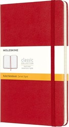 Notitieboek Moleskine large 130x210mm lijn hard cover  rood