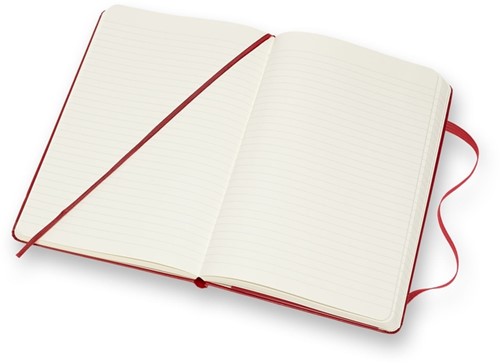 Notitieboek Moleskine large 130x210mm lijn hard cover  rood-3