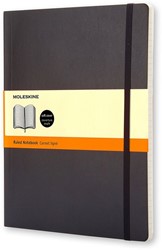 Notitieboek Moleskine XL 190x250mm lijn soft cover zwart