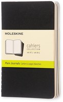 Schrift Moleskine 90x140mm blanco 240 pagina's 70gr zwart set à 3 stuks