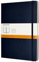 Notitieboek Moleskine XL 190x250mm lijn hard cover sapphire blue