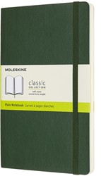 Notitieboek Moleskine large 130x210mm blanco soft cover myrtle green