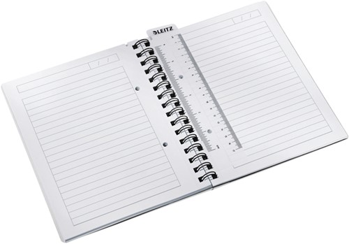 Notitieboek Leitz WOW A5 lijn spiraal PP wit-2