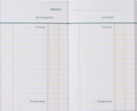 Kasboek 135x83mm 72blz 1 kolom oranje-2