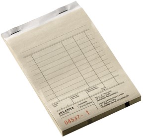 Kassablok Djois Atlanta met kopie (carbon) 142x100mm 50x2vel wit