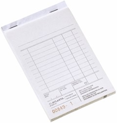 Kassablok Djois Atlanta met kopie (carbon) 142x100mm 50x2vel houtvrij wit