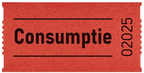 Consumptiebon Combicraft 57x30mm 2-zijdig 2x1000 stuks rood-2