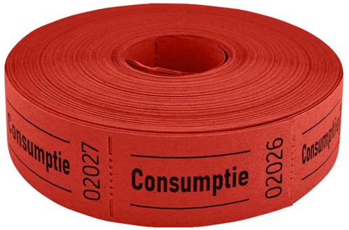 Consumptiebon Combicraft 57x30mm 2-zijdig 2x1000 stuks rood-3