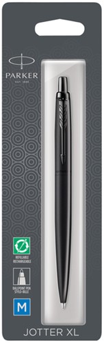 Balpen Parker Jotter XL Monochrome black medium blister à 1 stuk
