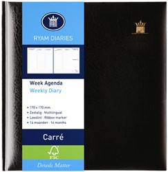 Agenda 2026 Ryam Carré Mundior 7dagen/2pagina's zwart