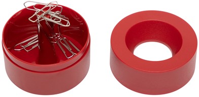 Papercliphouder MAUL Pro magnetisch Ø73x60mm rood-3