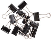 Papierklem MAUL foldback 215 19mm zwart 12 stuks-1