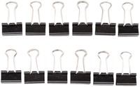 Papierklem MAUL foldback 215 19mm zwart 12 stuks-2