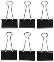 Papierklem MAUL foldback 215 19mm zwart 6 stuks-2