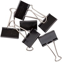 Papierklem MAUL foldback 215 zwart 6 stuks-2