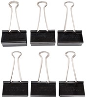 Papierklem MAUL foldback 215 zwart 6 stuks-3