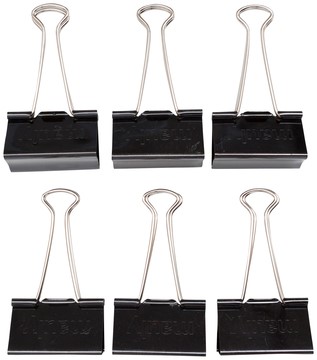 Papierklem MAUL foldback 215 zwart 6 stuks-3