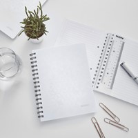 Notitieboek Leitz WOW A5 lijn spiraal PP wit-2