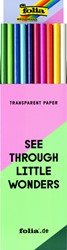 Transparant papier Folia 70x100cm 42gr assorti kleuren