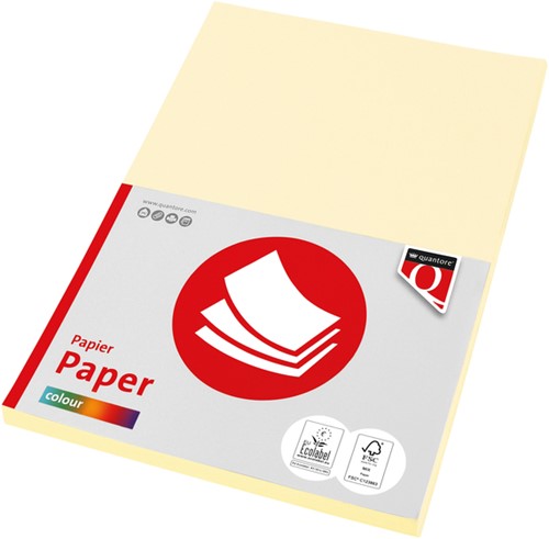 Kopieerpapier Quantore Colour A4 160gr ivoor 50 vel