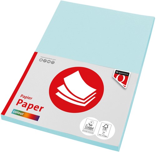 Kopieerpapier Quantore Colour A4 160gr lichtblauw 50 vel