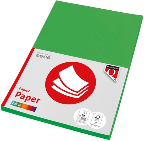 Kopieerpapier Quantore Colour A4 160gr grasgroen 50 vel
