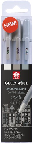 Gelschrijver Sakura Gelly Roll Moonlight 06 urban set à 3 kleuren-2
