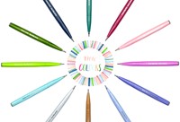 Brushpen Pentel Sign SES15C pastel assorti doos à 12 stuks-3