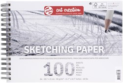 Schetspapier Talens Art Creation 100 witte vellen 90gr 297x210mm grijs