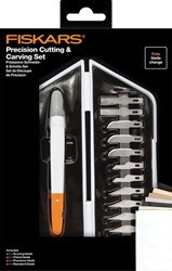 Precisiemes Fiskars Medium Duty set à 12 mesbladen wit
