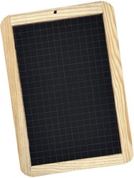 Krijtbord Giotto houten frame 180x260mm geruit zwart