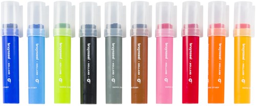 Stempelstift Bruynzeel Kids Super Stamp set à 10 kleuren-2