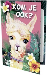 Uitnodiging Alpaca 9x14cm