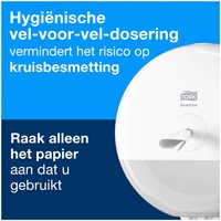 Toiletpapier Tork T9 Advanced SmartOne 2-laags 112m wit 472193-1