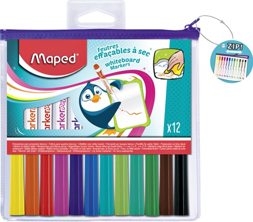 Whiteboardmarker Maped Marker'Peps set á 12 kleuren