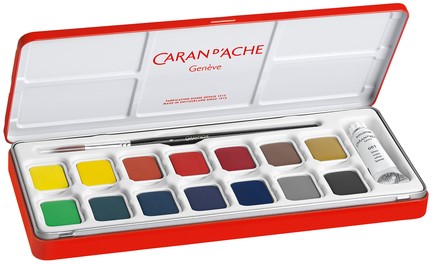 Plakkaatverf Caran d'Ache blik à 15 kleuren-3