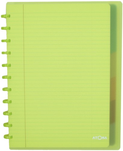 Schrift Atoma A4+ ruit 5x5mm 120blz 90gr PP transparant assorti-2