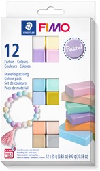 Klei Fimo  soft colour pak à 12 pastel kleuren
