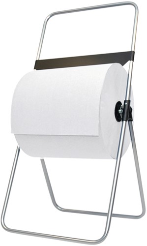 Poetspapierdispenser Euro Products V1 vloerstandaard zilver 438300