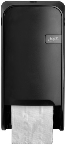 Toiletpapierdispenser Quartzline Q1 systeemrol duo zwart 441051