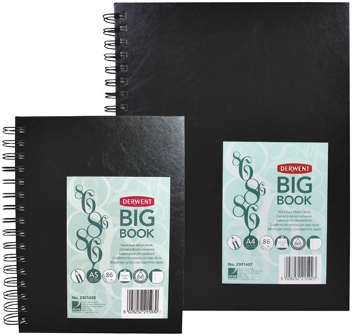 Schetsboek Derwent Big Book A5 harde kaft-3