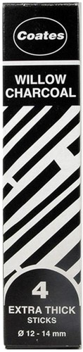 Houtskool Coates 12-14mm doos à 4 stuks